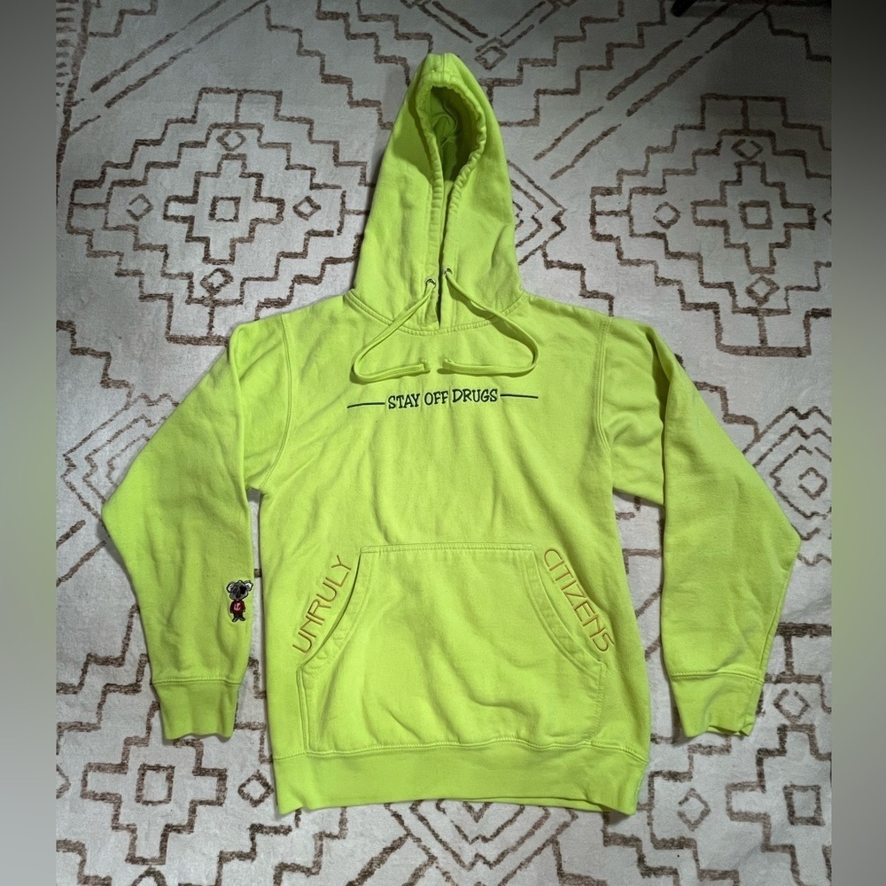 Neon Yellow Graphic Hoodie
